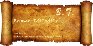 Bruner Tömör névjegykártya